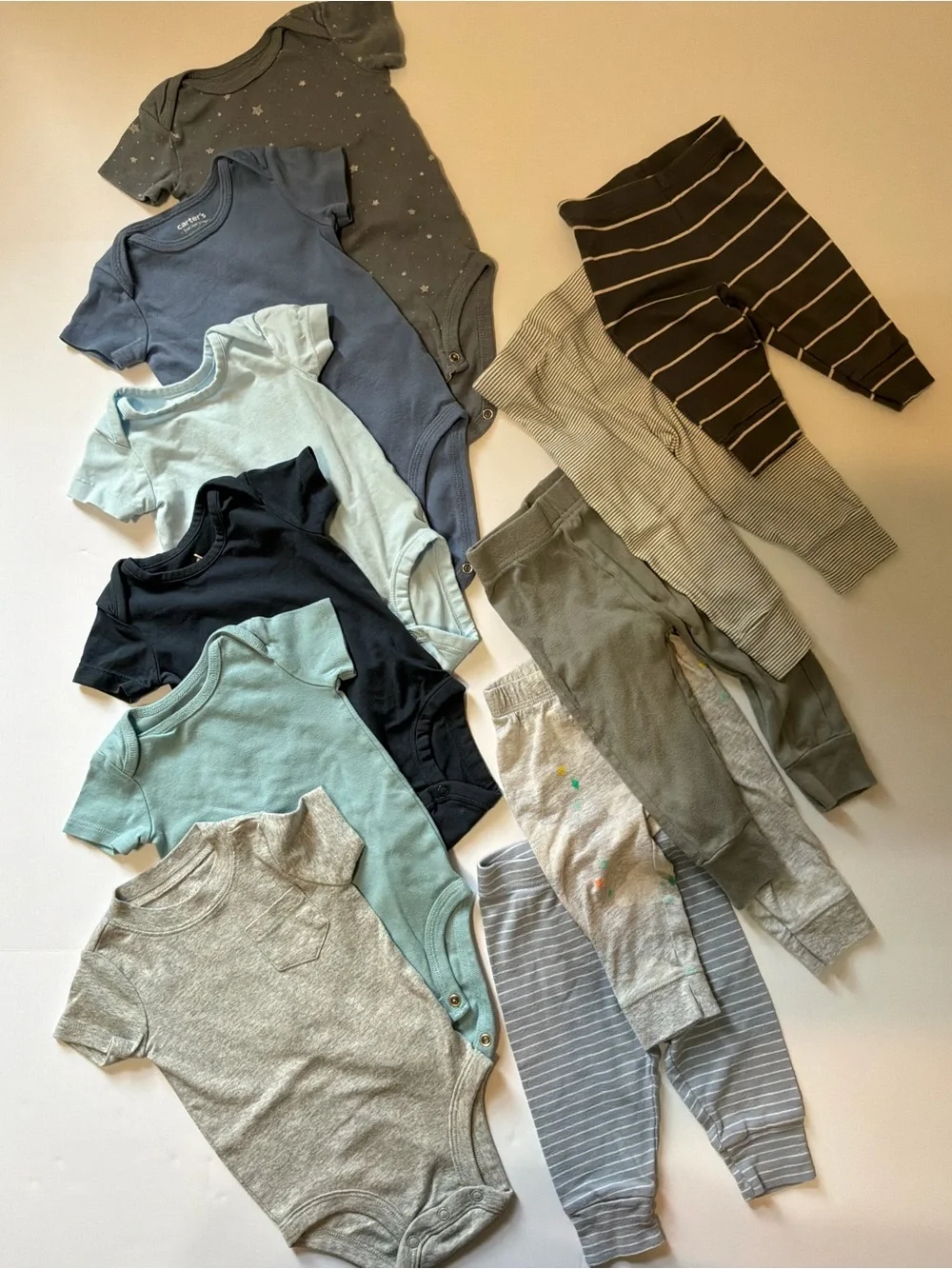 23 Piece 6 mo & 6-9 month Mixed Baby Boy Summer Clothing Bundle Lot
